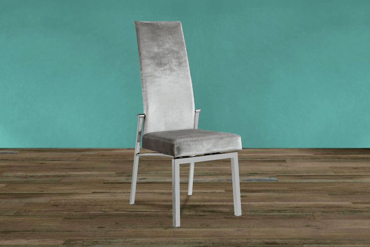 Annabel Fabric chair in grey velvet - Euro Living Furniture