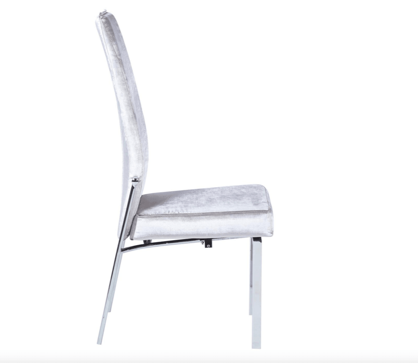 Annabel Fabric chair in grey velvet - Euro Living Furniture