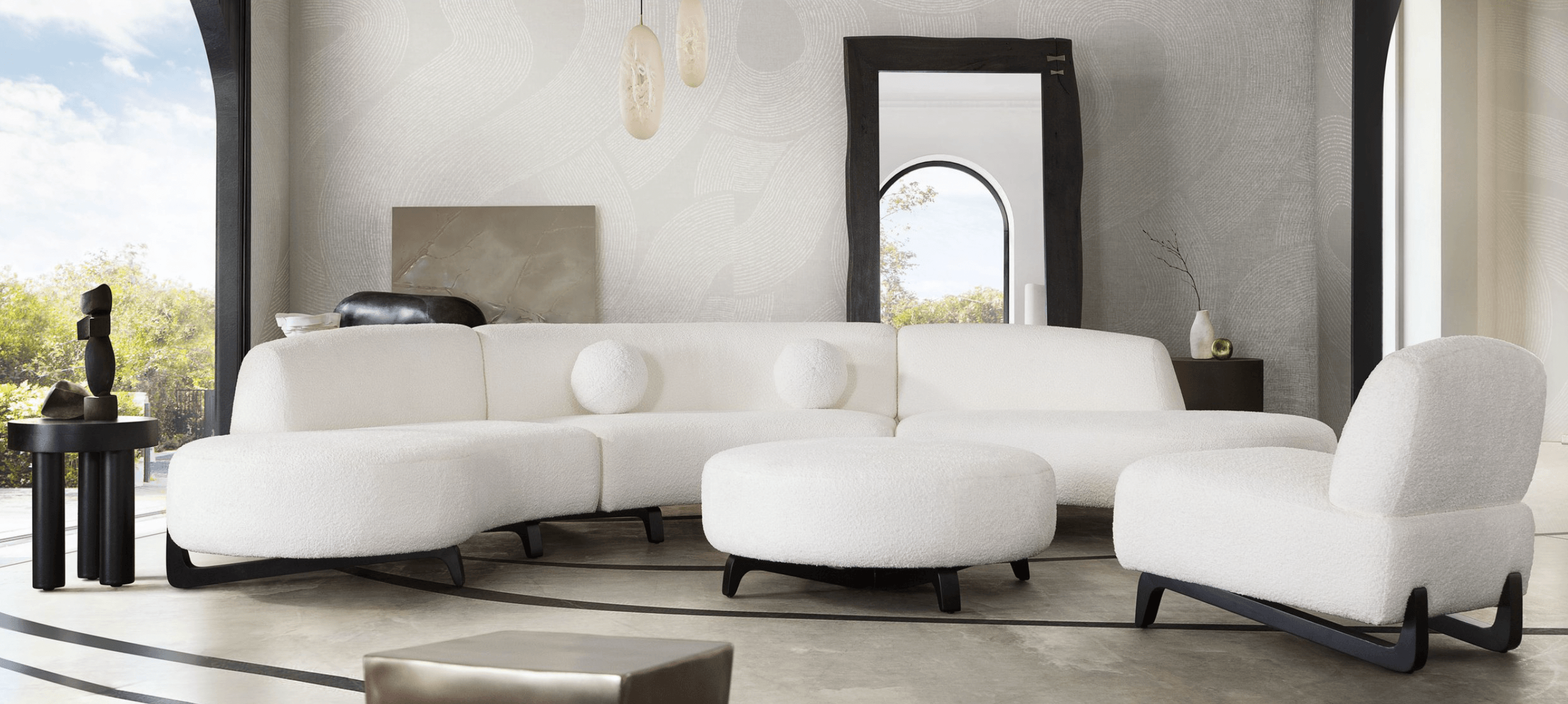 Jasper 3pc armless sofa. - Euro Living Furniture