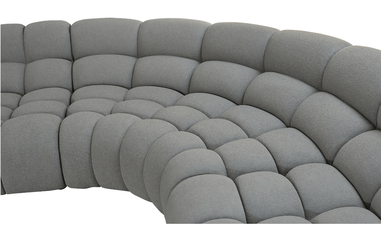 Luzmina Sectional Fabric 204in - Euro Living Furniture