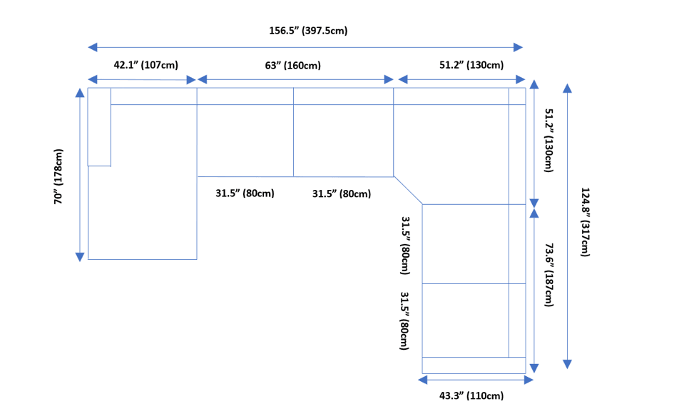 Gamma Leather Sectional - Euro Living Furniture