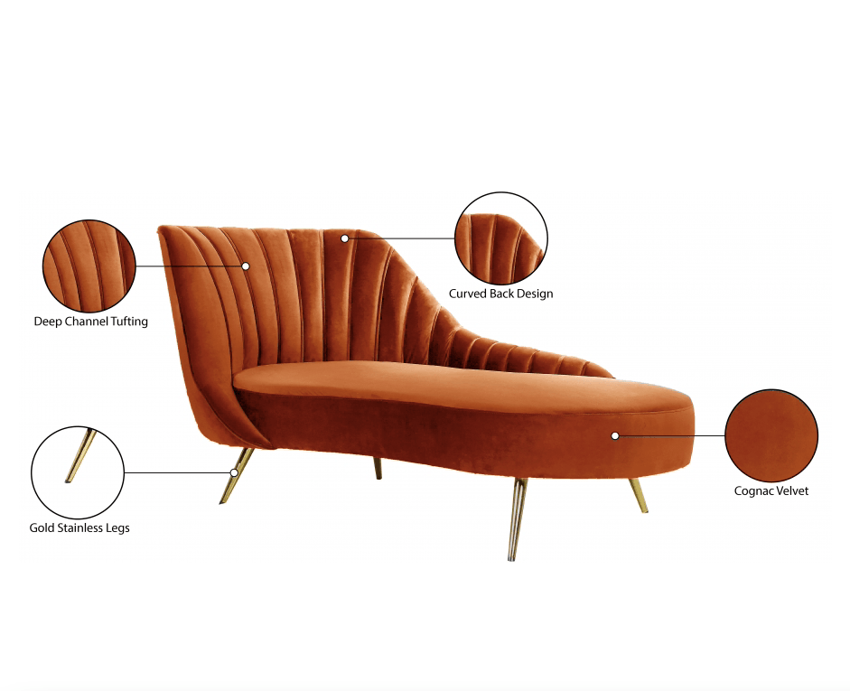 Margi chaise lounge - Euro Living Furniture