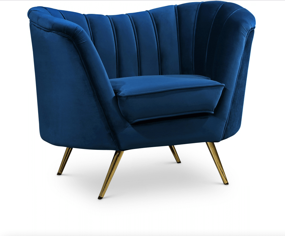 Margi Chair Blue - Euro Living Furniture