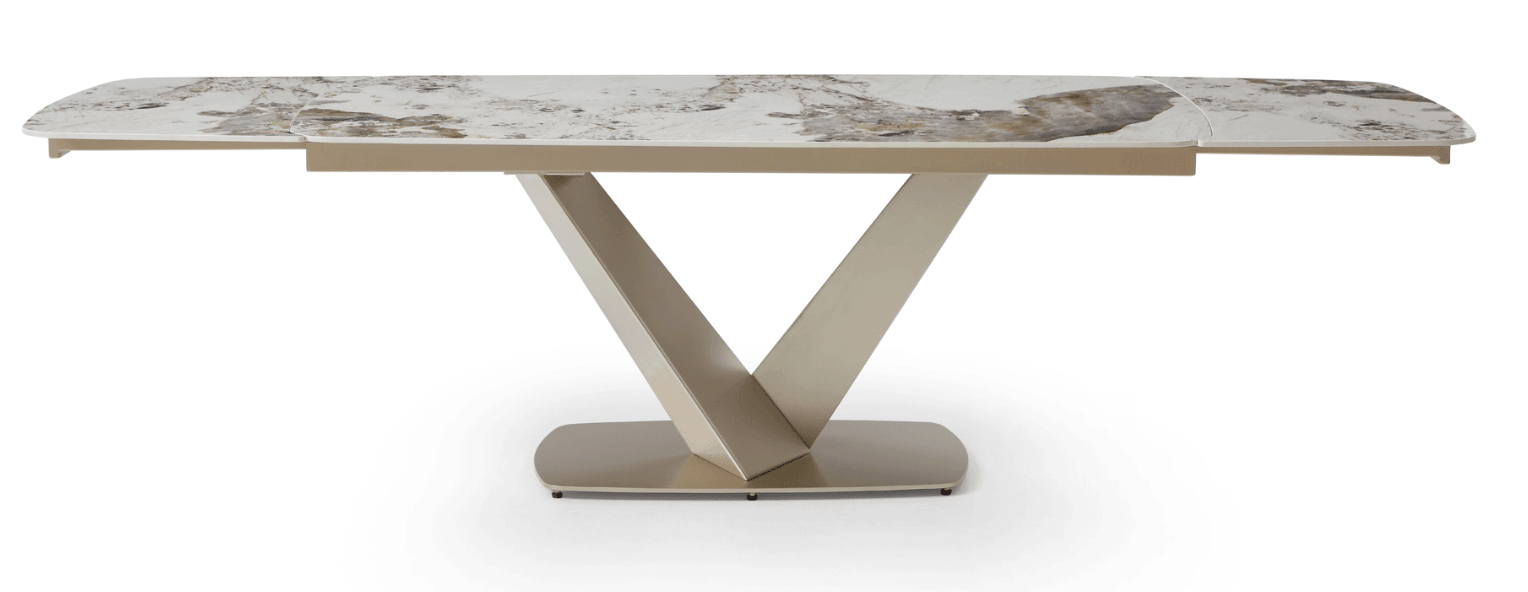 Niah Ceramic Dining Table 110in - Euro Living Furniture