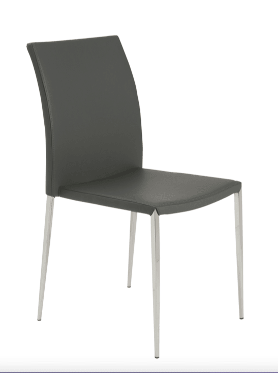 Dani dining chair in Grey EcoLeather - Euro Living Furniture