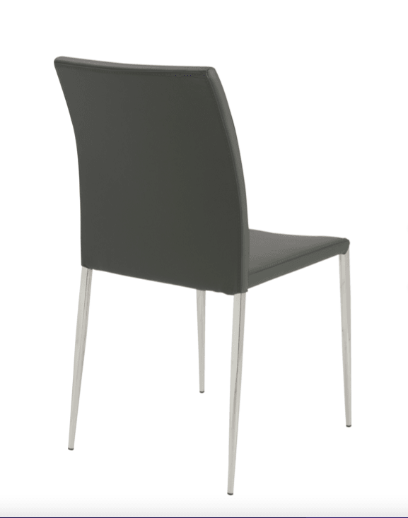 Dani dining chair in Grey EcoLeather - Euro Living Furniture