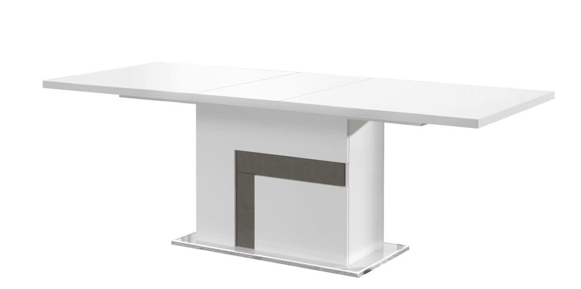 Lux Dining Table collection in White High Gloss Laqour - Euro Living Furniture