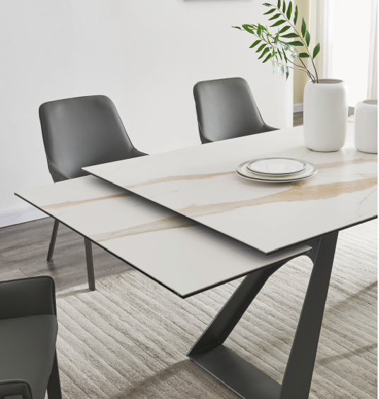 Guama extendable dining table - Euro Living Furniture