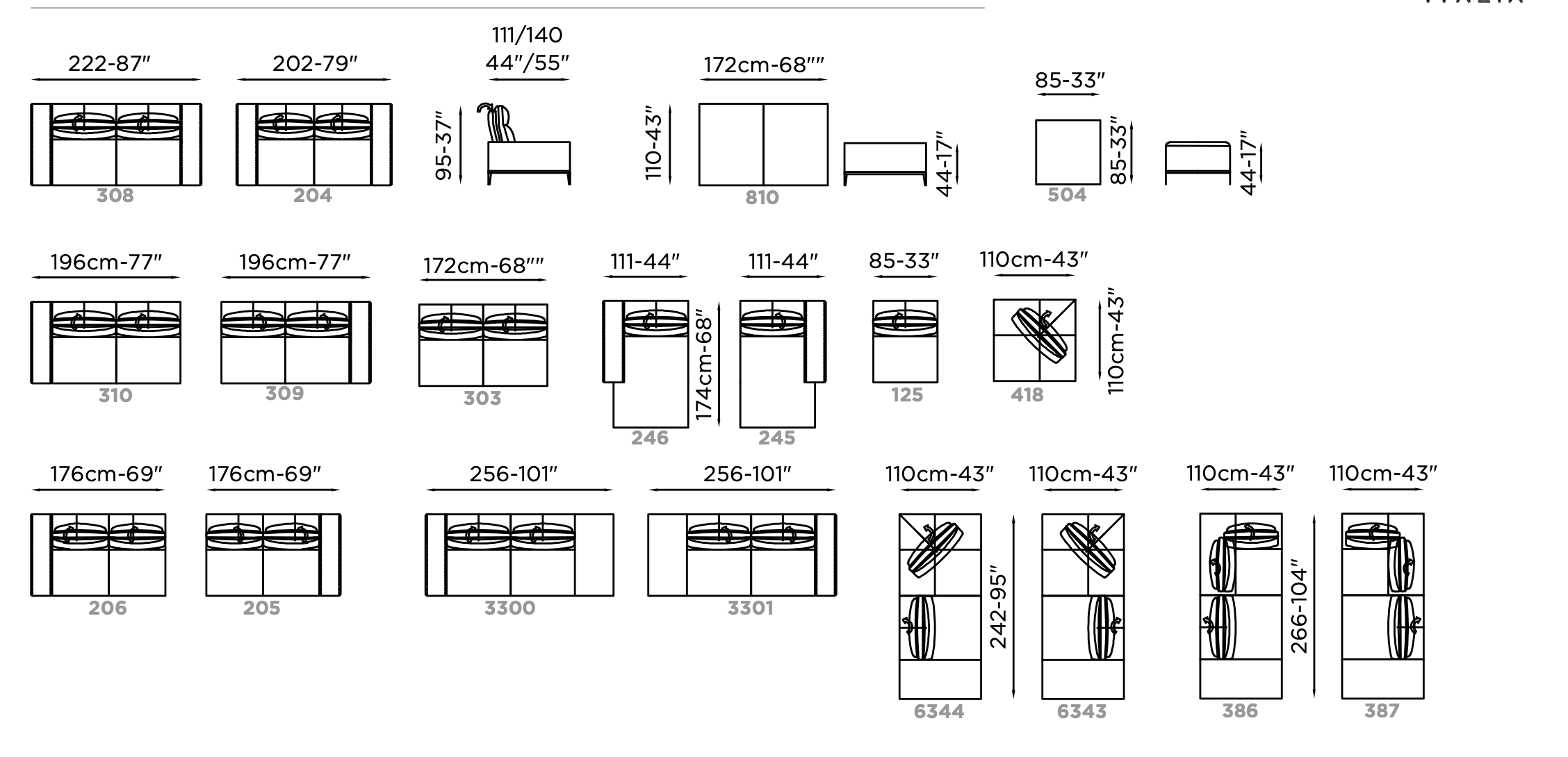 Hollywood Italian Sectional - Euro Living Furniture