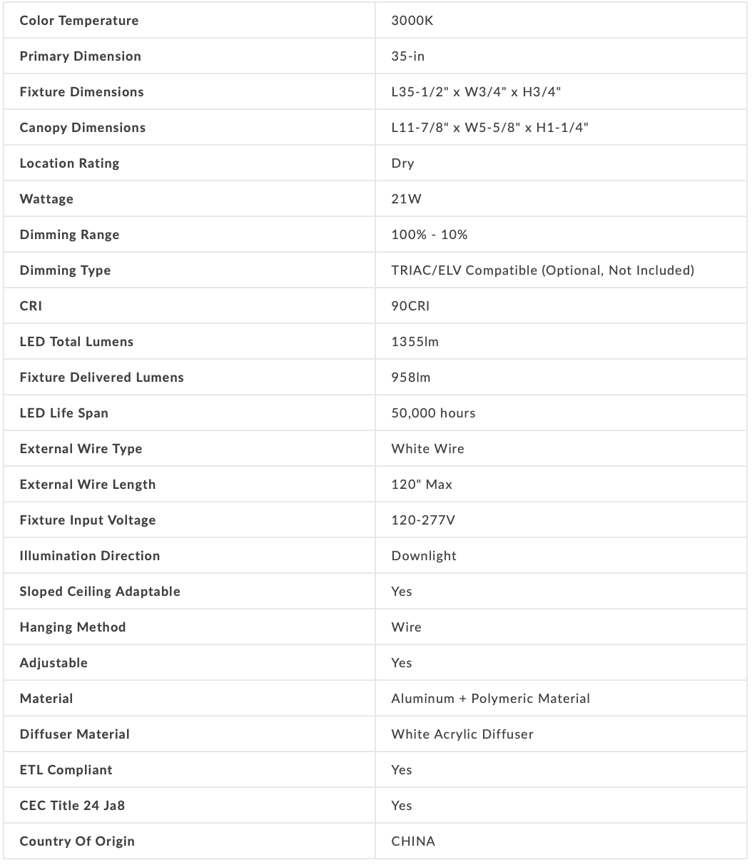 Chopsticks 35 Linear - Euro Living Furniture