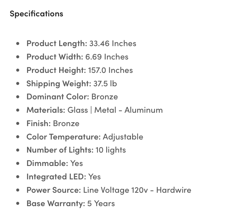 OLYMPIC CHANDELIER - Euro Living Furniture