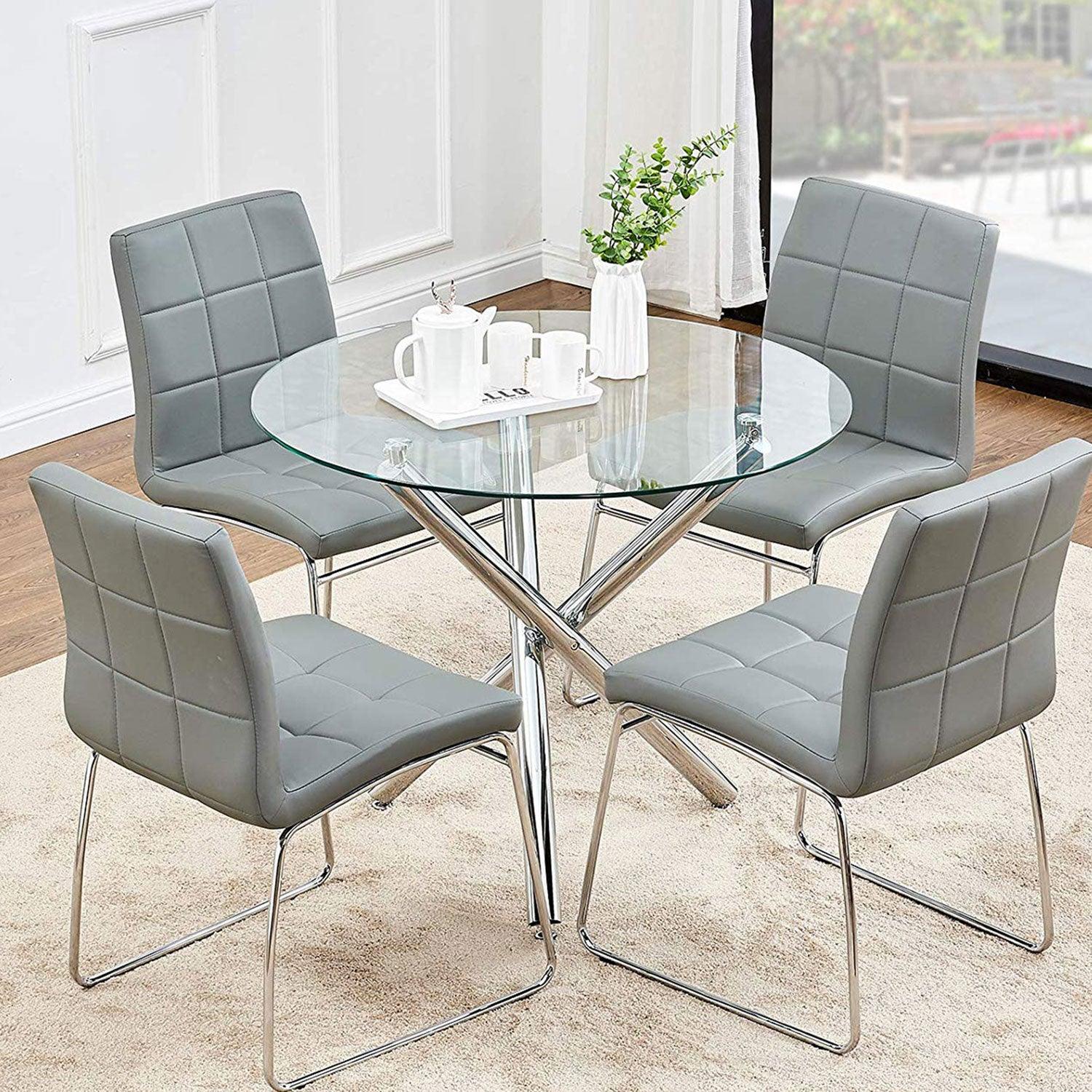 Ellen 35in Round Dining Table - Euro Living Furniture