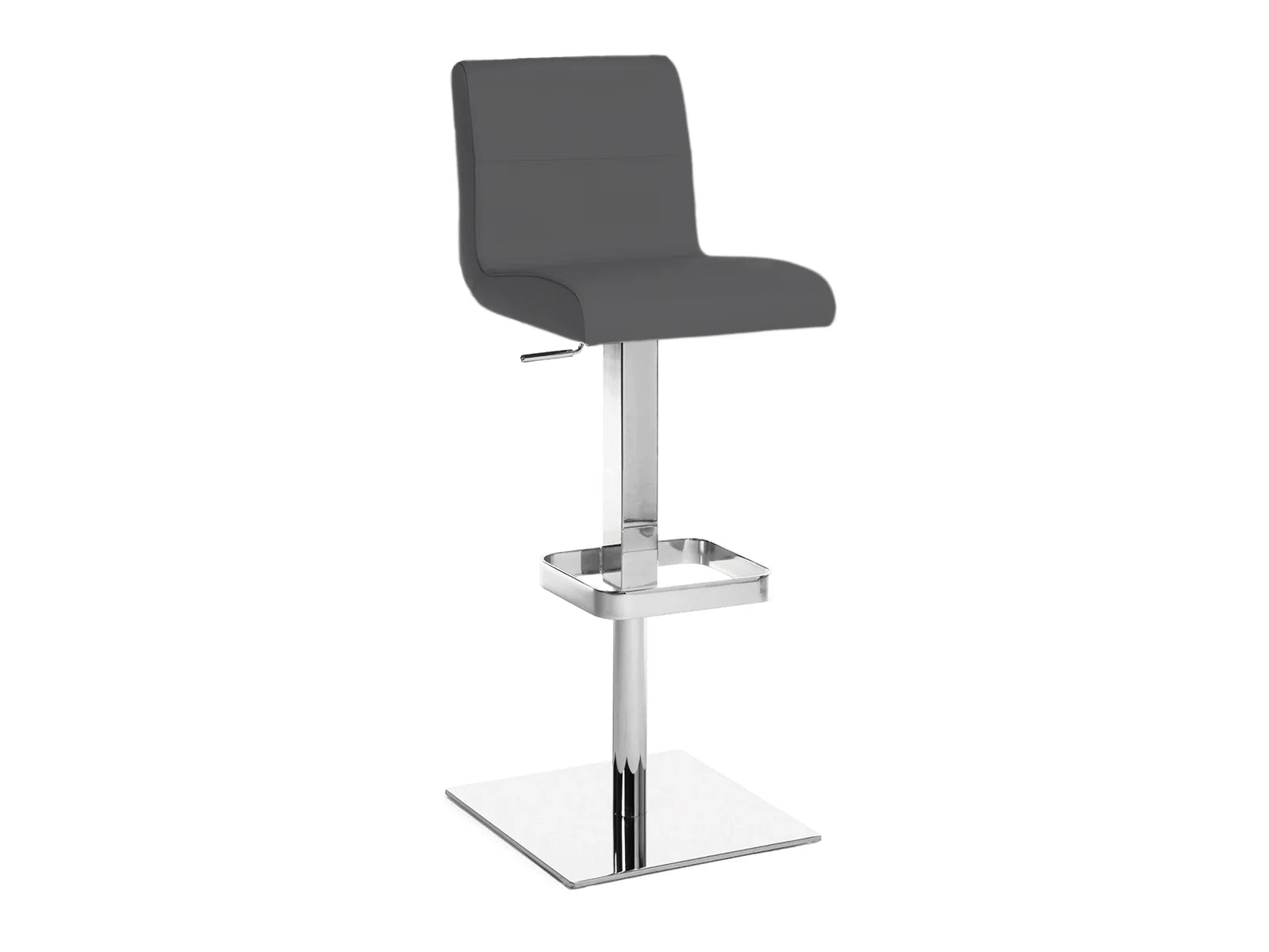 ESTELLE ADJUSTABLE HEIGHT BARSTOOL CHROME & LEATHER - Euro Living Furniture
