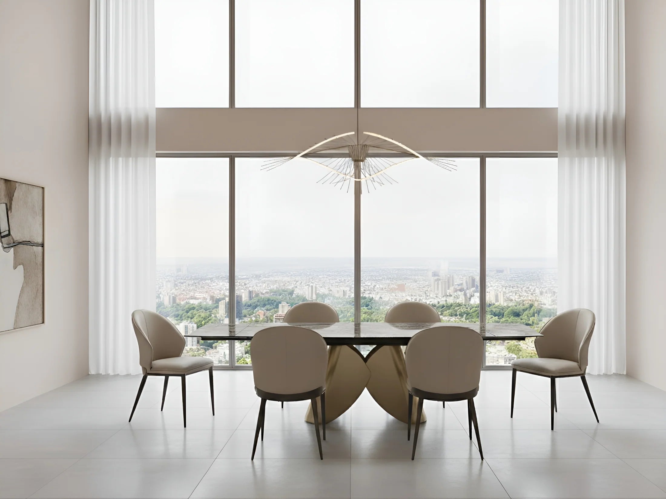 ITALIA BRONZE DINING TABLE - Euro Living Furniture