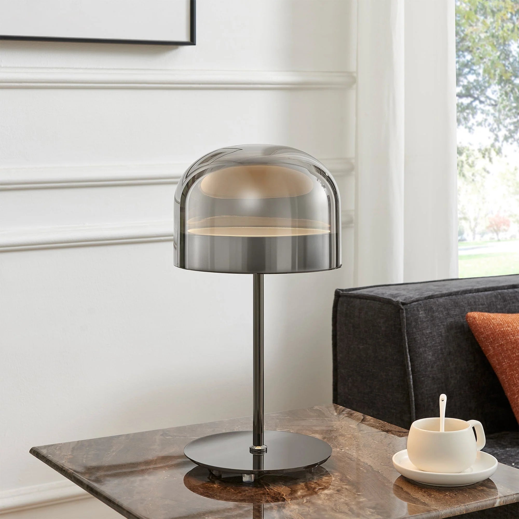 Smoky Table Lamp - Euro Living Furniture