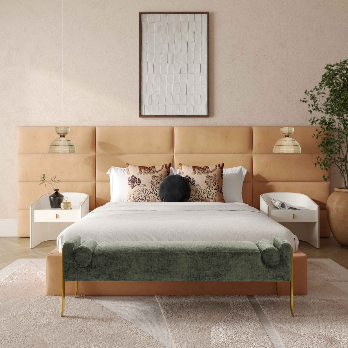 Eliana Bed with Wings - Euro Living Furniture