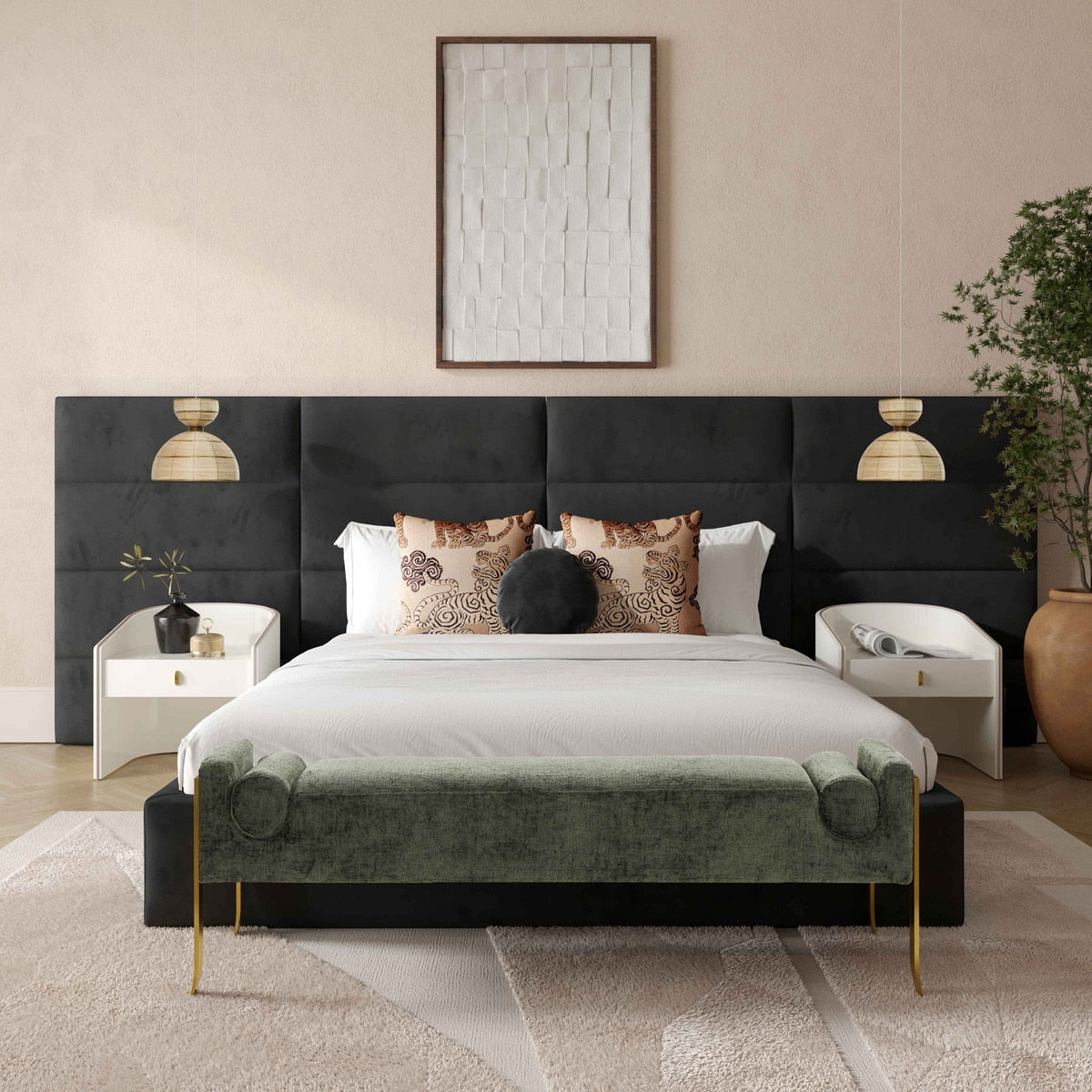 Eliana Bed with Wings - Euro Living Furniture