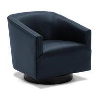 Lana Swivel Accent Chair Navy Blue - Euro Living Furniture