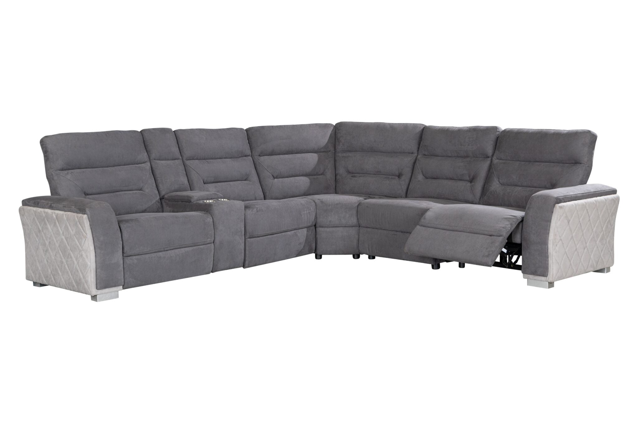 Misty Ash Sectional - Euro Living Furniture