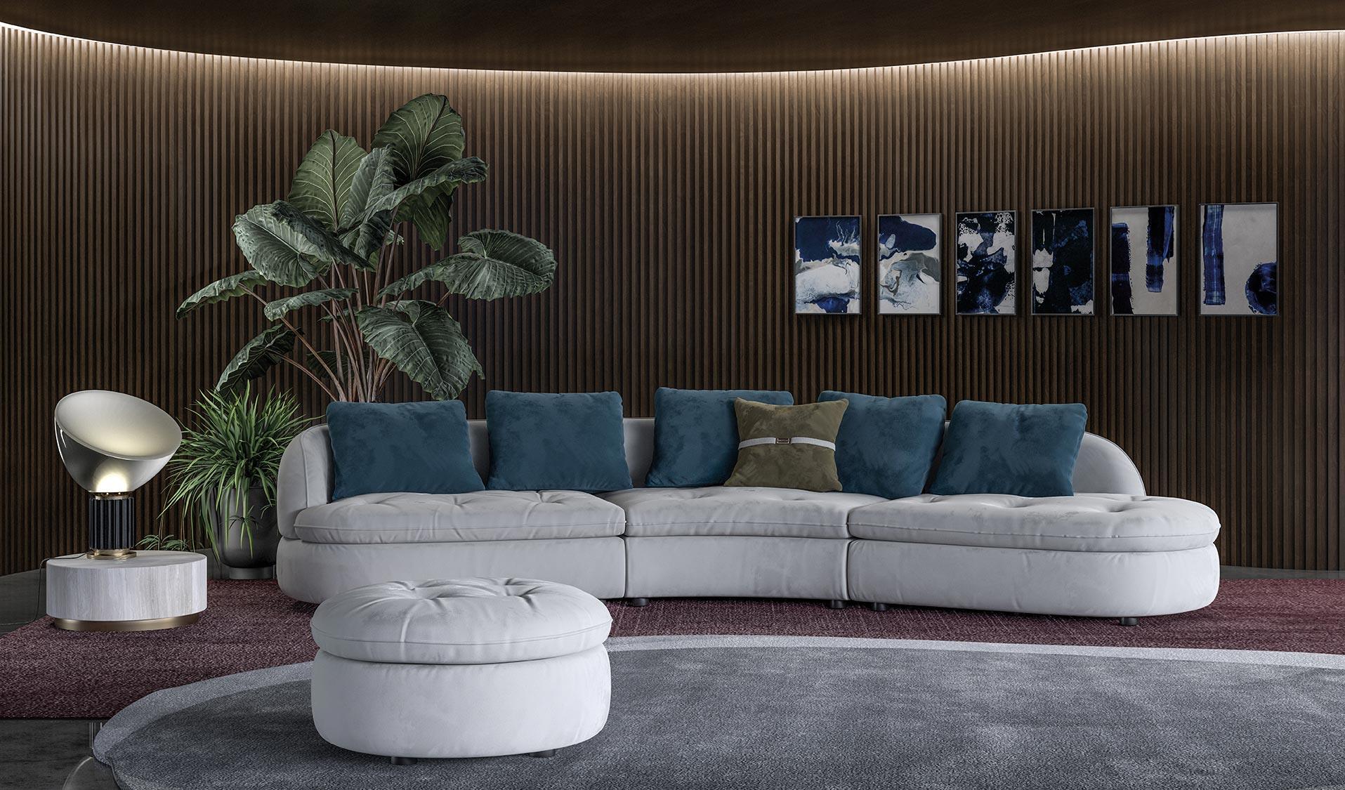 Vela 3 Pcs Fabric Sofa - Euro Living Furniture