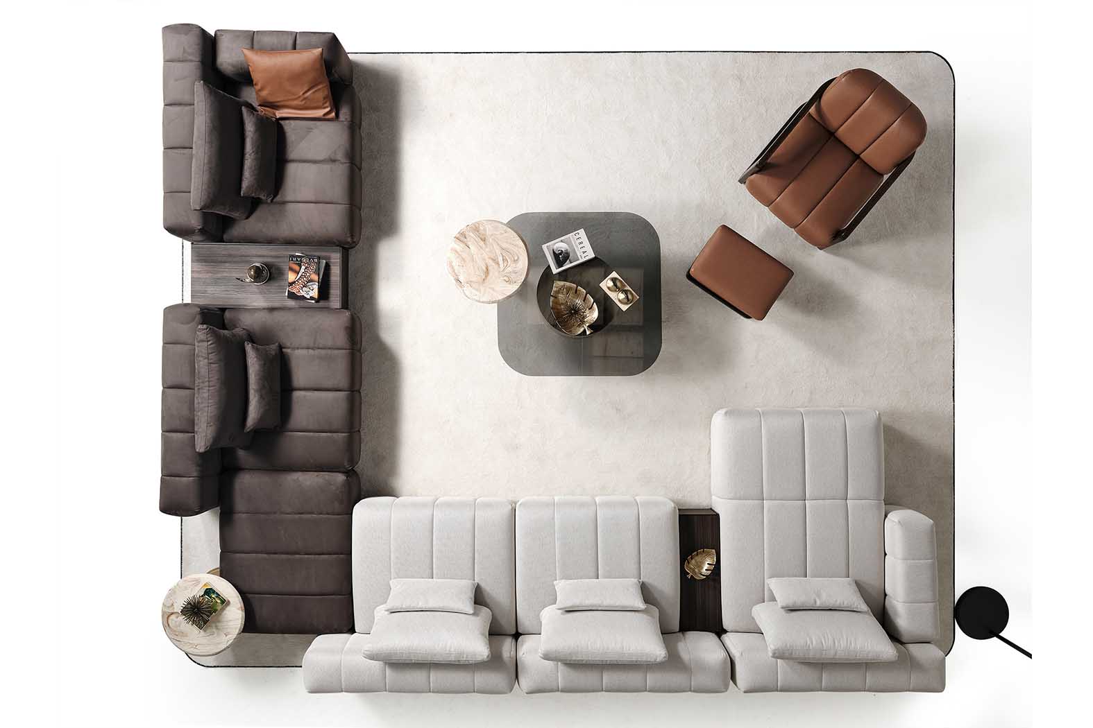 Aqua 8-pc Sectional - Euro Living Furniture