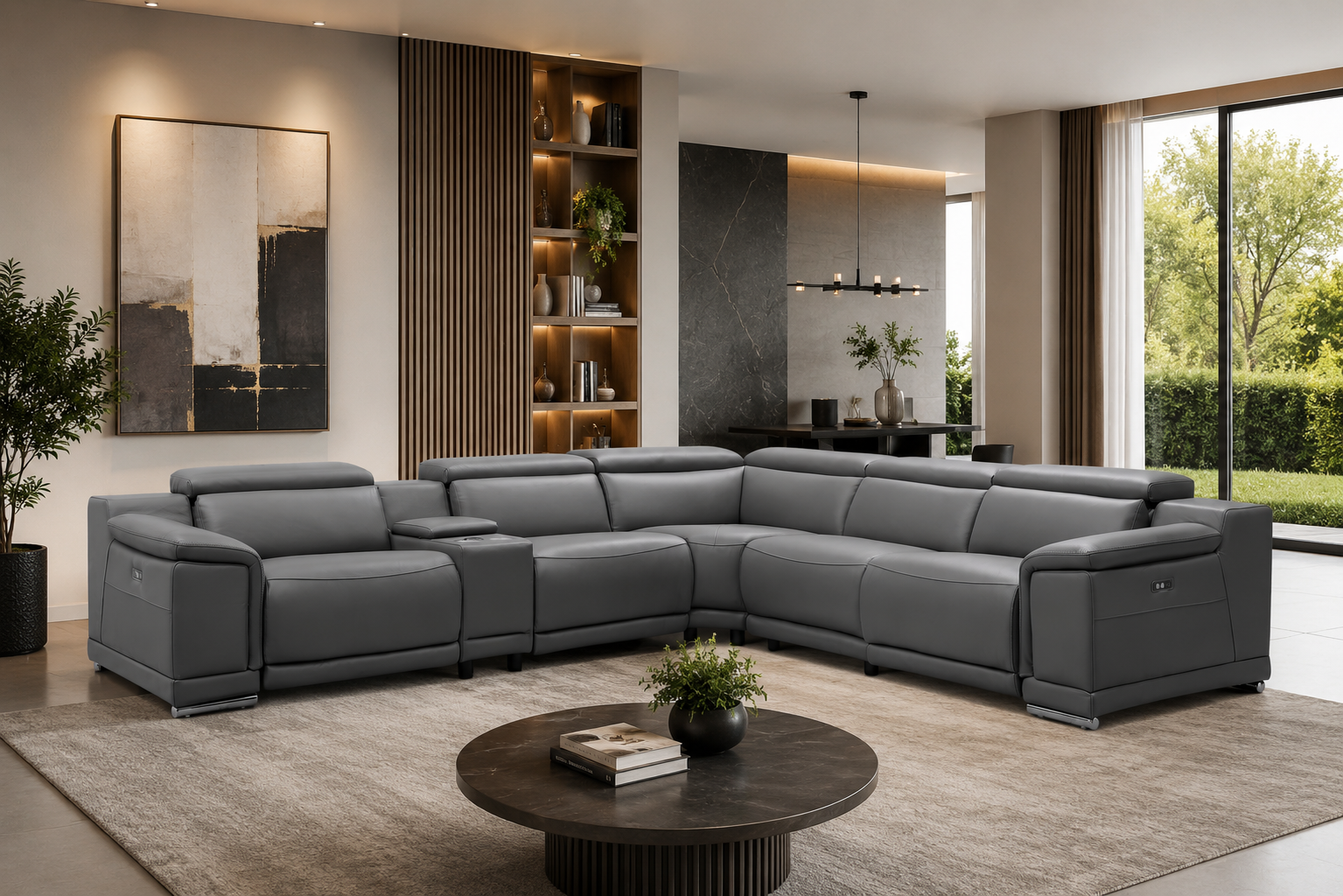 Harvey Leather Sectional