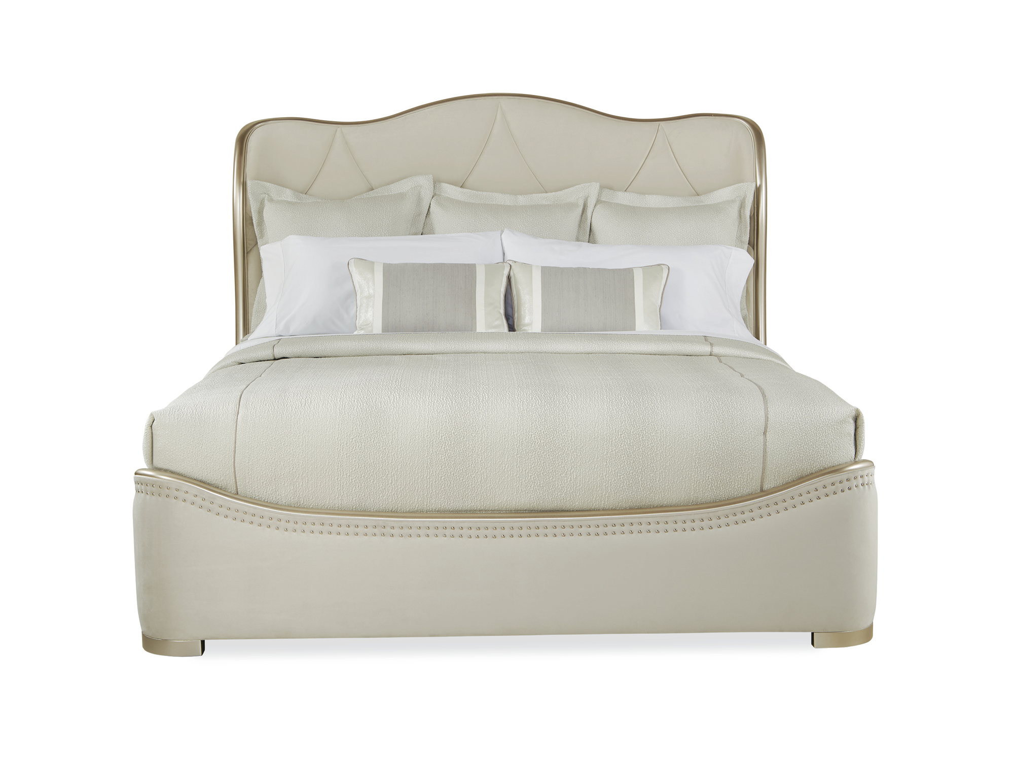Maxwell Bed in Blush Taupe - Euro Living Furniture