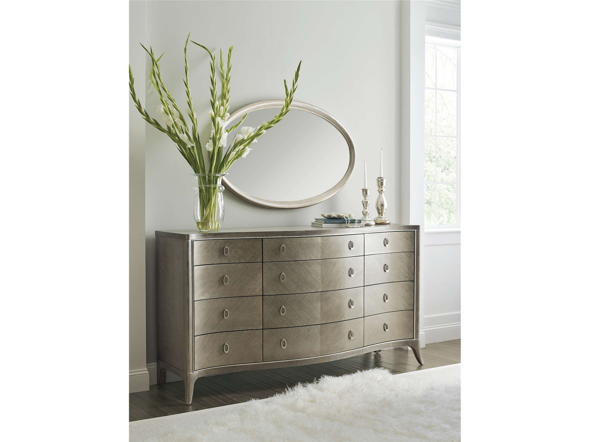 Wilt Mirror in Soft Silver - Euro Living Furniture