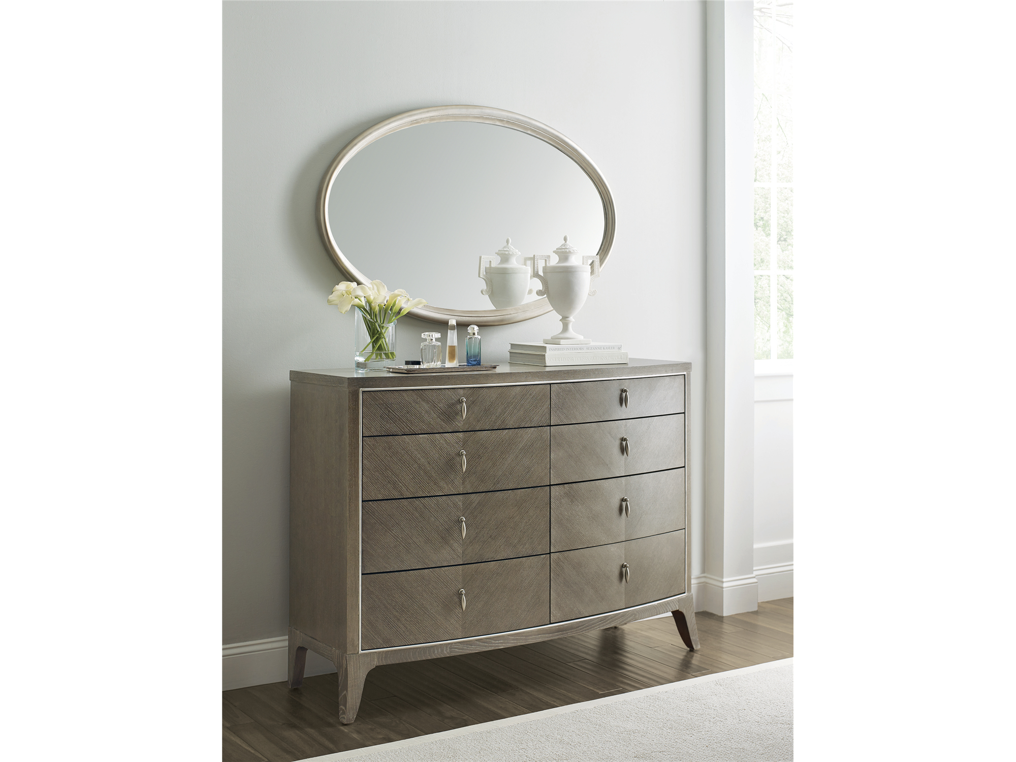 Wilt Mirror in Soft Silver - Euro Living Furniture