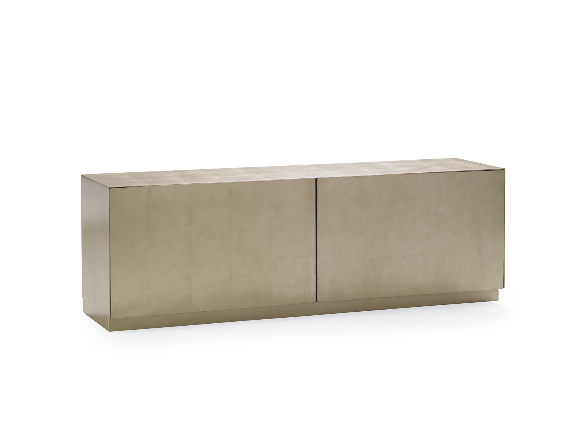 Babs The Low Down Cabinet in Taupe Silver Leaf - Euro Living Furniture