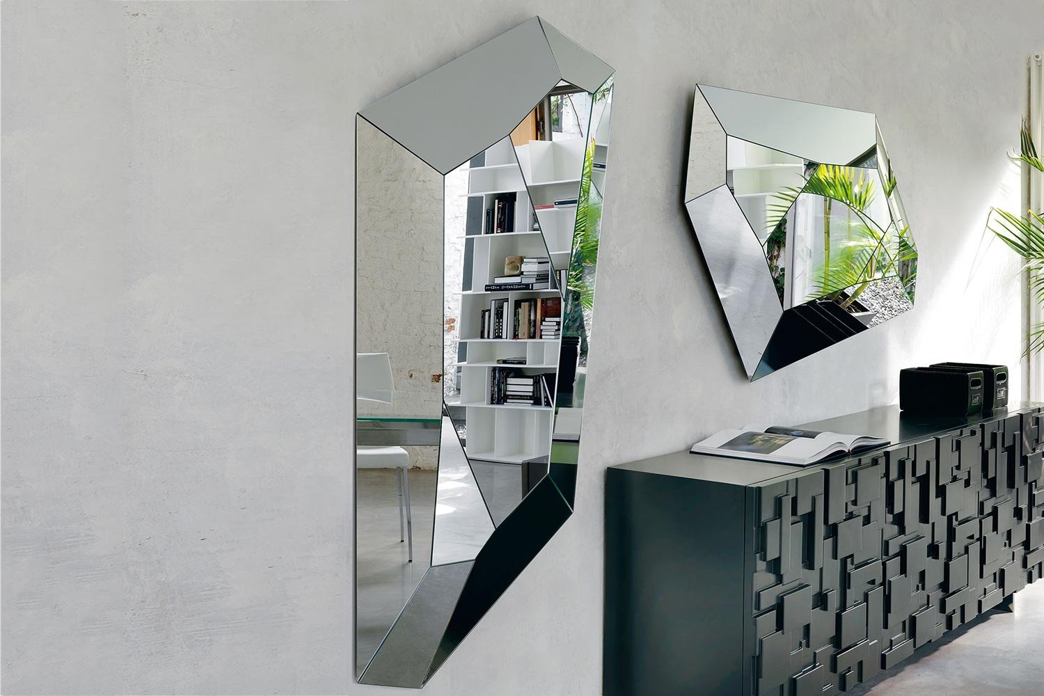 DIAMOND WALL MIRROR - Euro Living Furniture