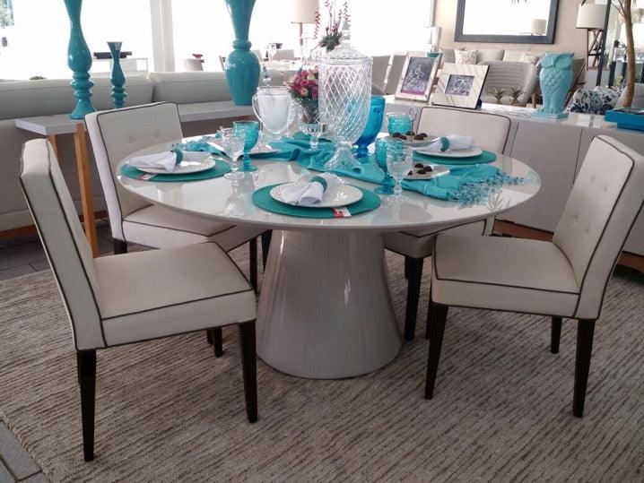 Jasmine Blanca Table 59" (White) - Euro Living Furniture