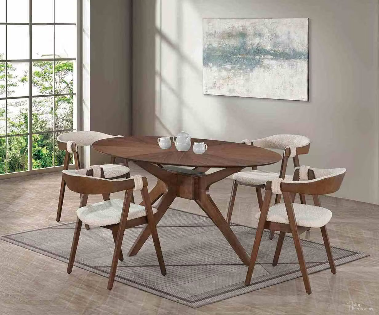 Denisse Oval Dining Set - Table + 4 Chairs