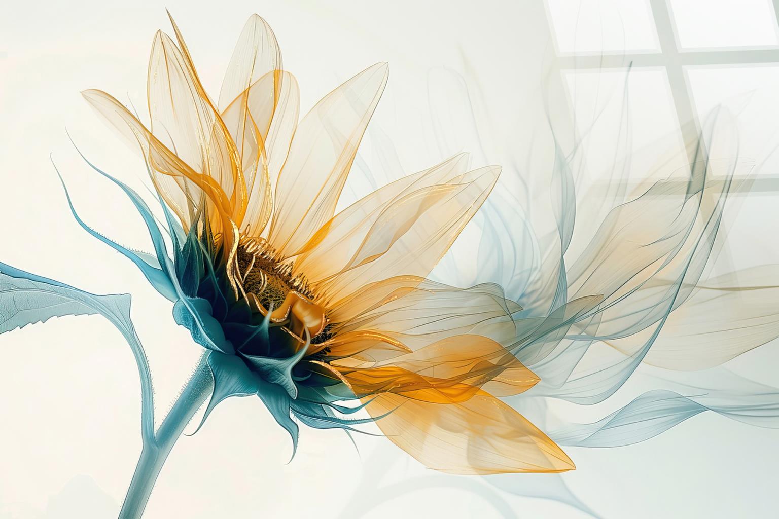 Bloom Wall Art Tempered Glass - Euro Living Furniture