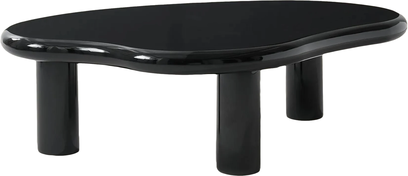 Amelia Coffee Table with Black Lacquer Finish 50.5"W x 34"D x 15"H - Euro Living Furniture