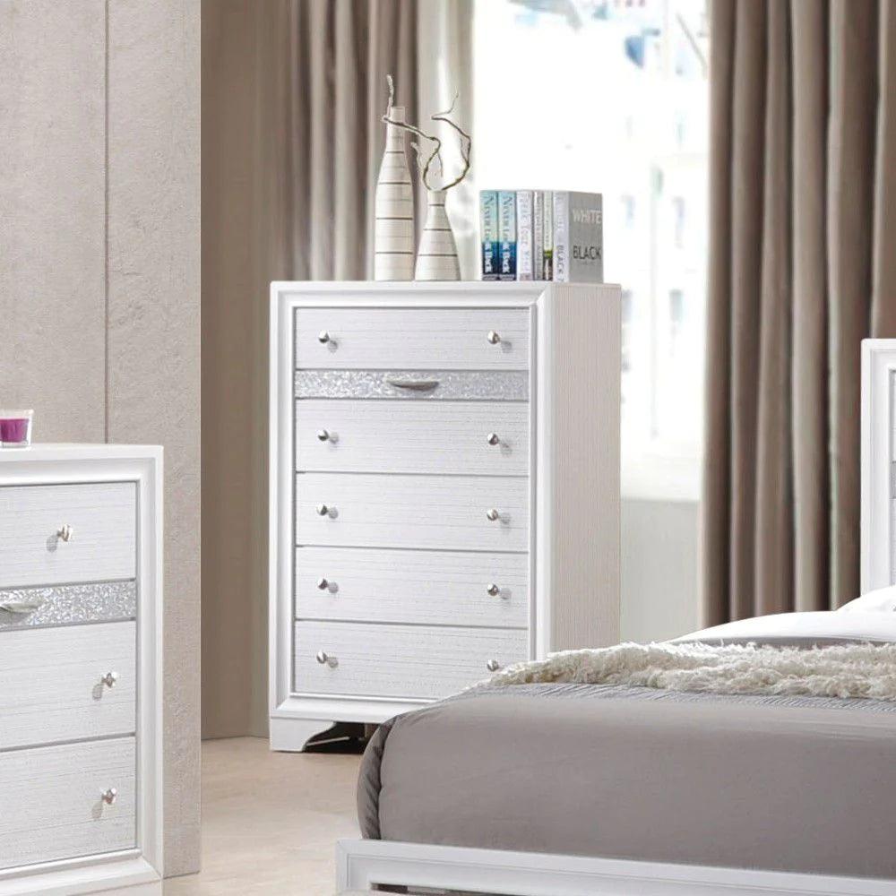 Naima white chest drawer - Euro Living Furniture
