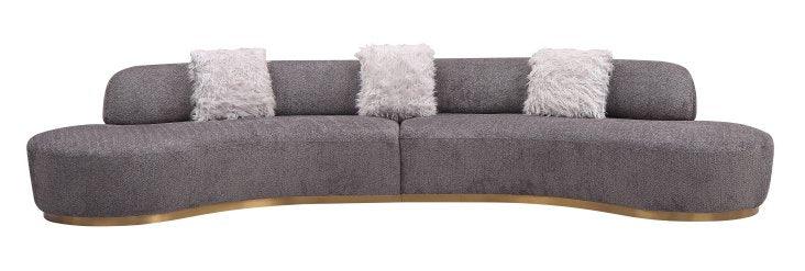 Jupp Fabric Sectional Grey - Euro Living Furniture