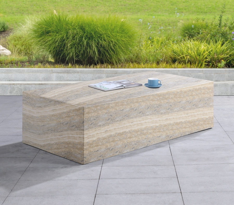 Petra Travertine Coffee Table - Euro Living Furniture