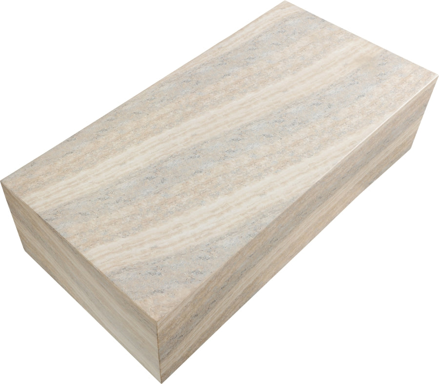 Petra Travertine Coffee Table - Euro Living Furniture