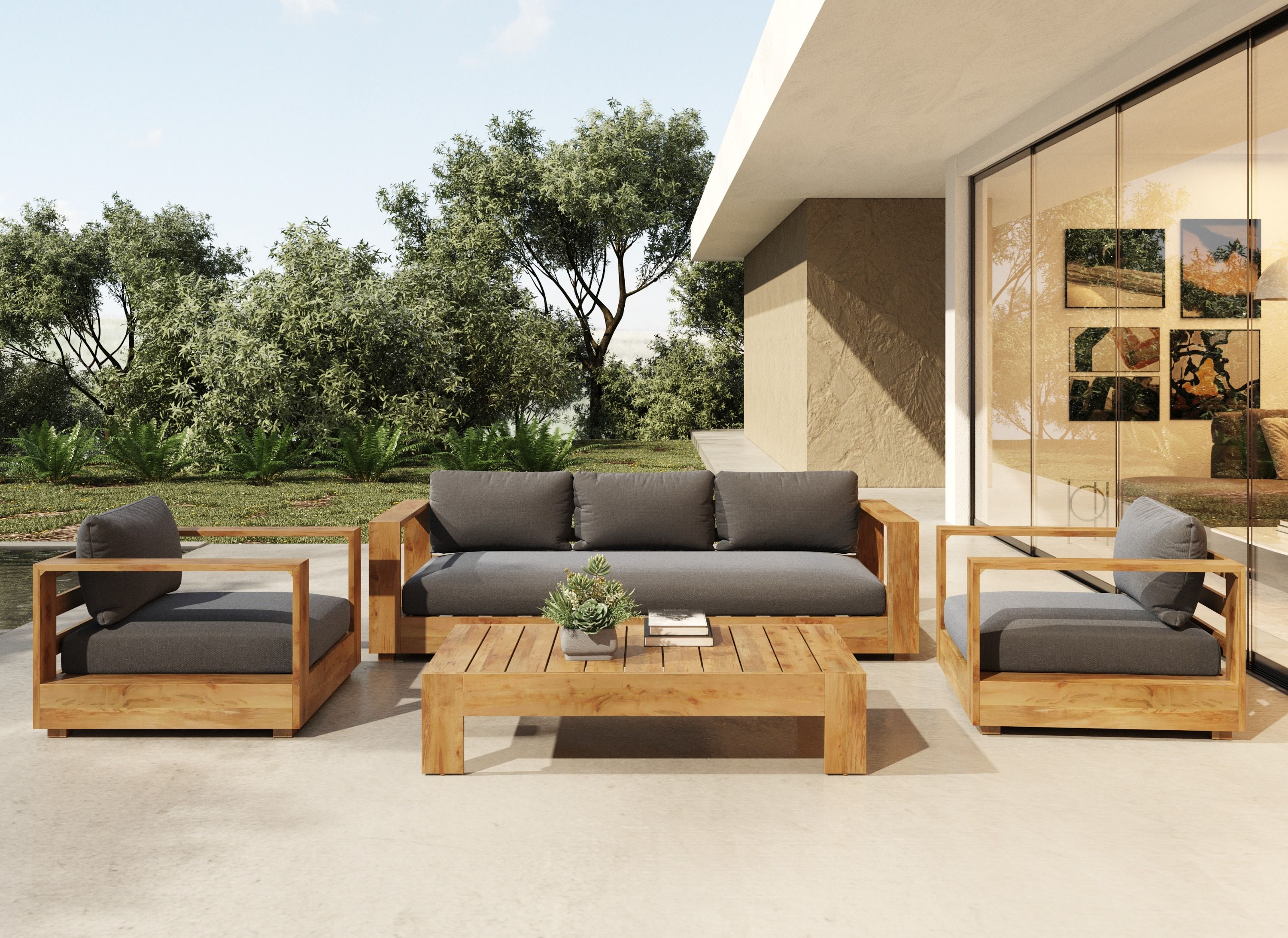 Santorini Outdoor Sofa Set - 4 pieces