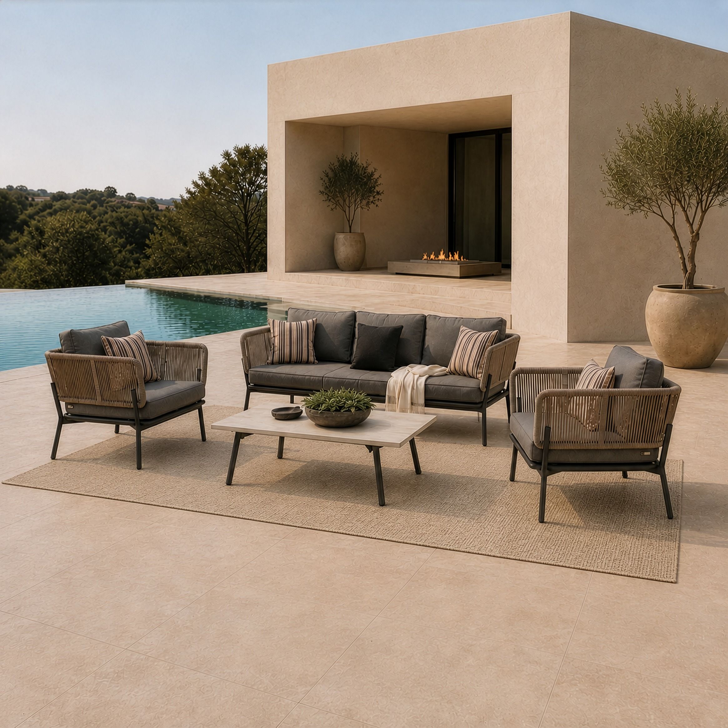 Renata Outdoor Sofa Set - 4 PIECES