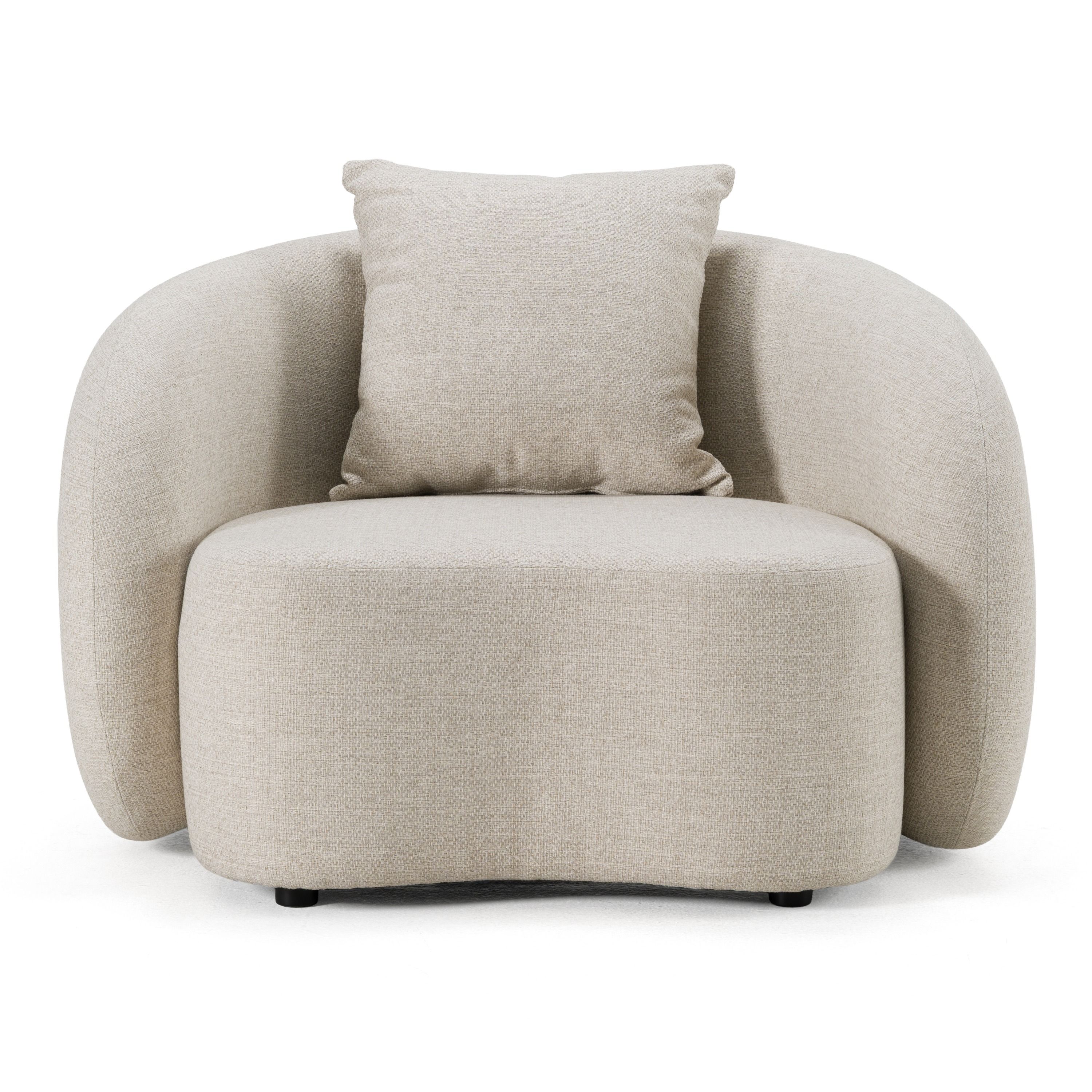Torca - Outdoor Beige fabric - 4 Seat Sofa+ 2 Chairs - Euro Living Furniture