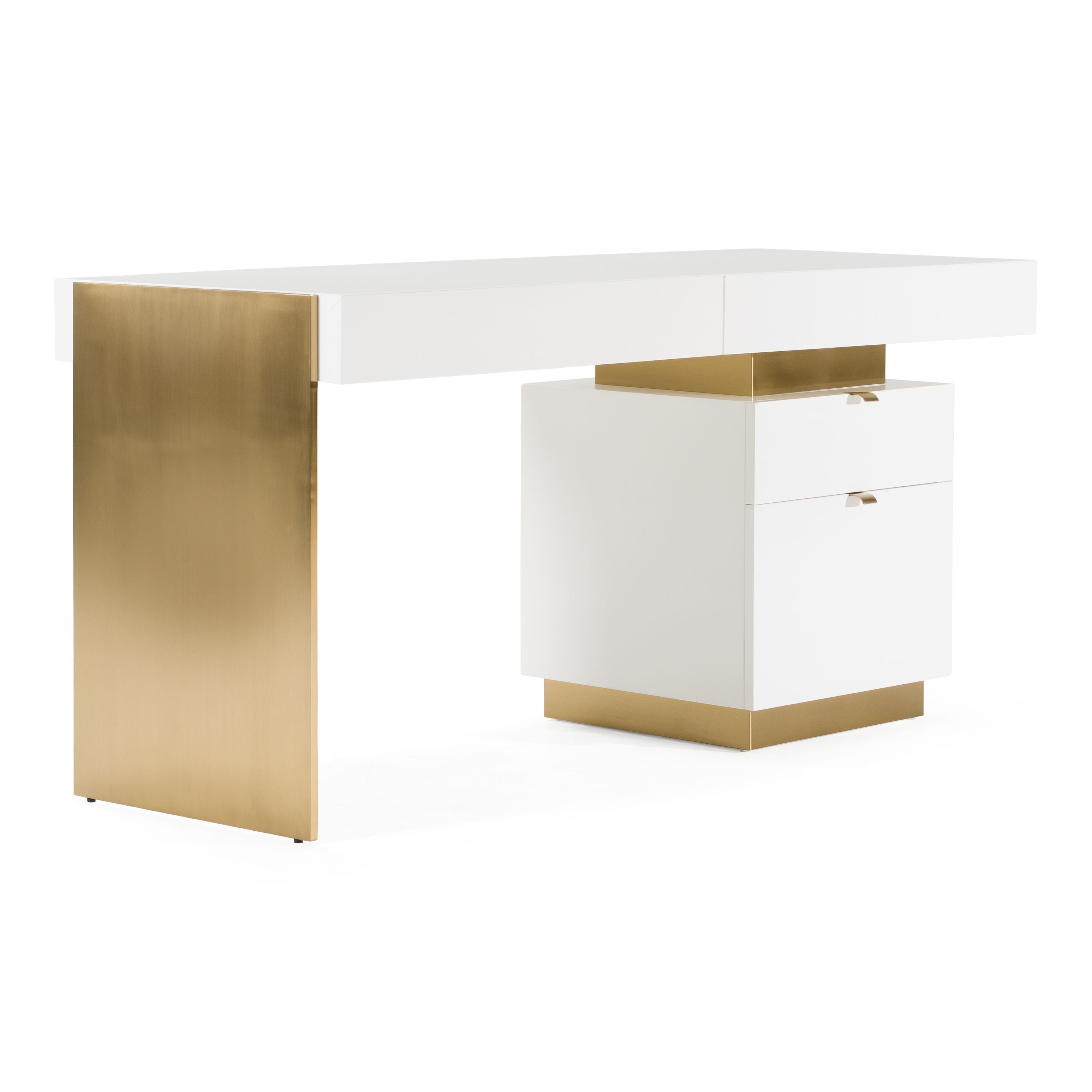 Tristan White Desk - Euro Living Furniture