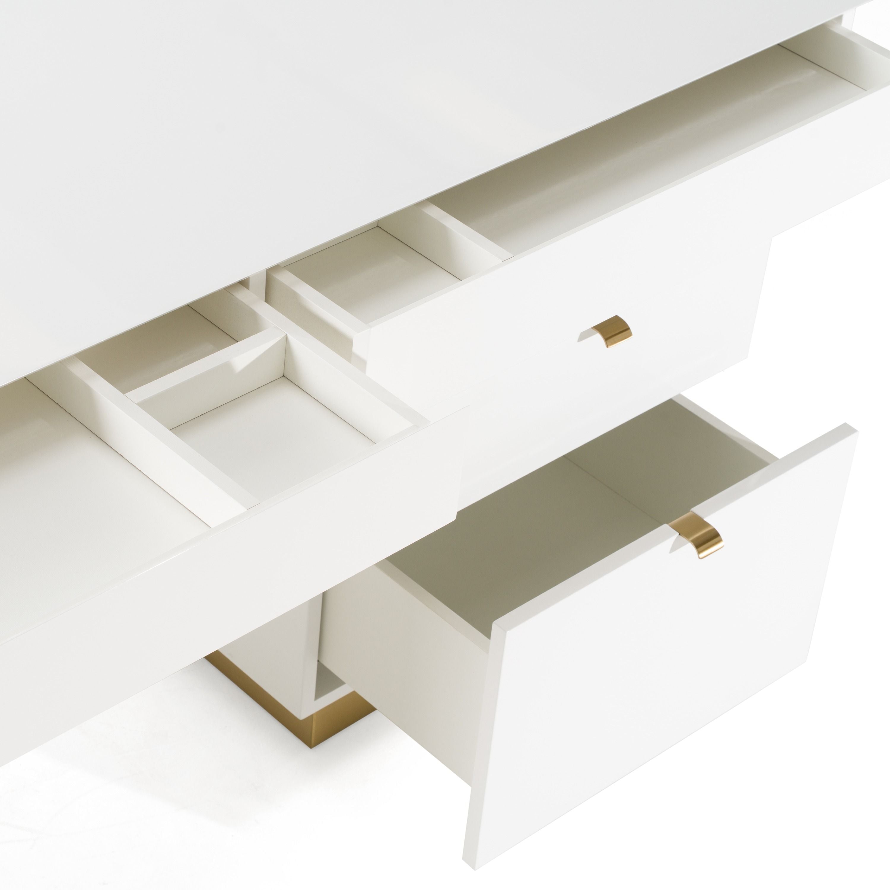 Tristan White Desk - Euro Living Furniture
