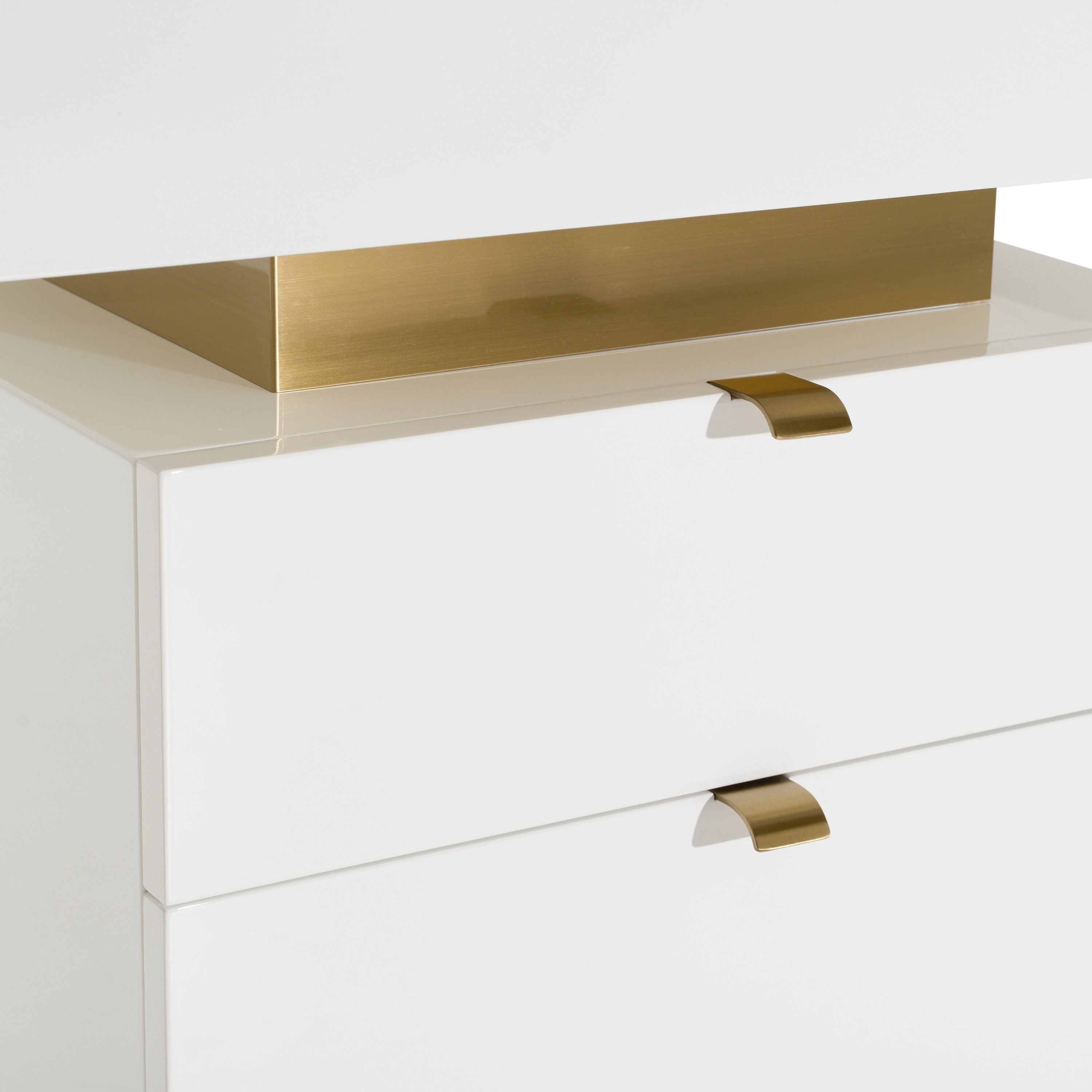 Tristan White Desk - Euro Living Furniture