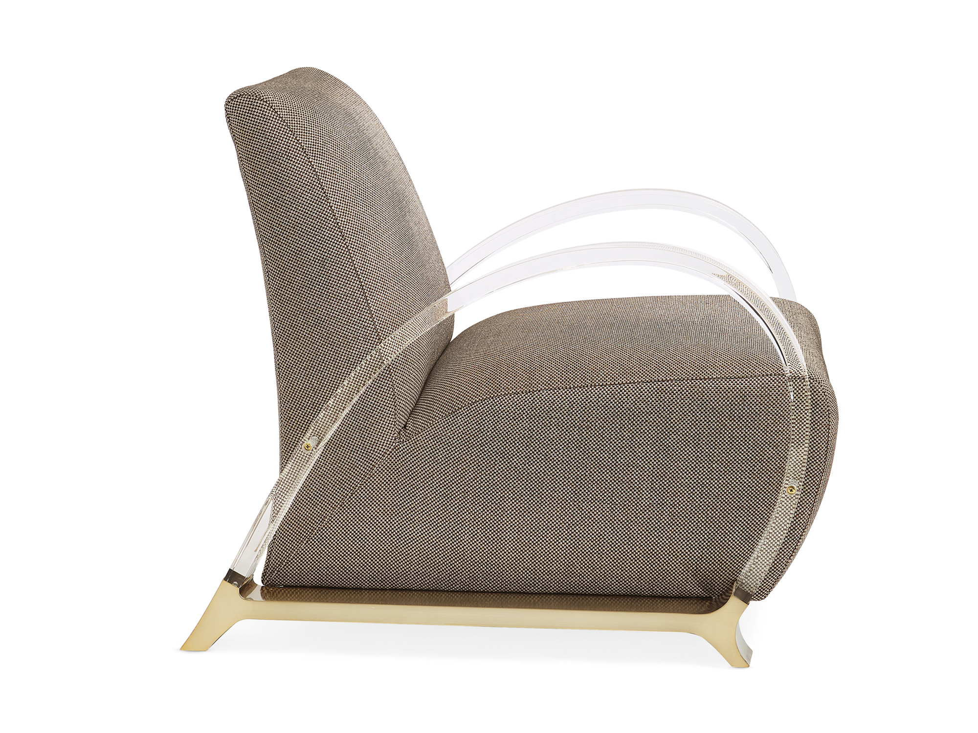 Desmond Arch Support Chair in Champagne Gold - Euro Living Furniture