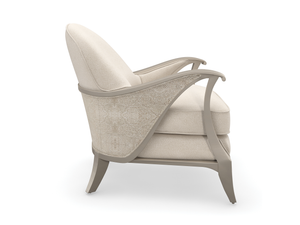 Desmond Curtsy Chair in Pearl - Euro Living Furniture