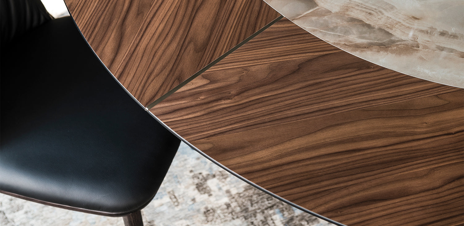 Soho Ker Wood Dining Table - 70"Dia - Euro Living Furniture