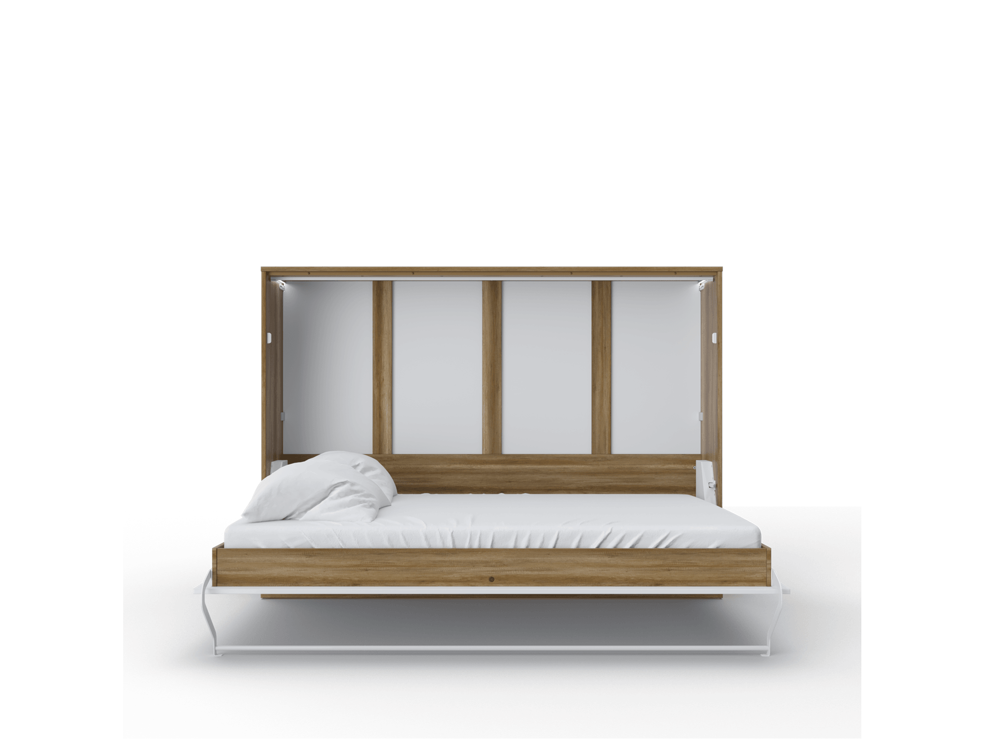 BETH Horizontal European FULL XL Wall Bed with LED - Euro Living Furniture