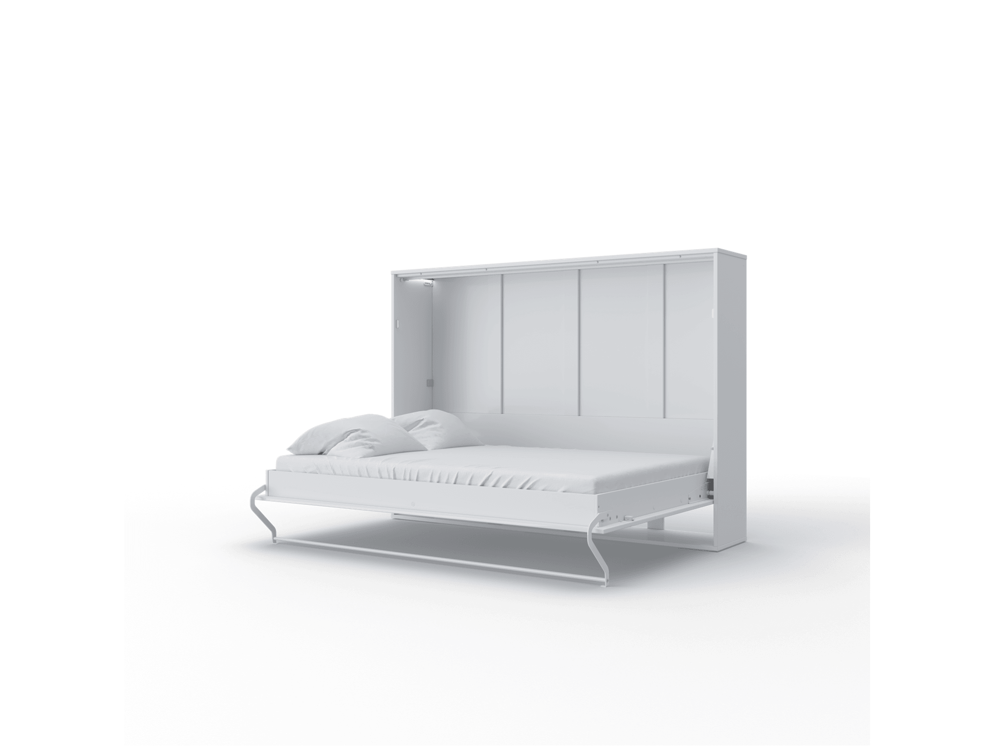 BETH Horizontal European FULL XL Wall Bed with LED - Euro Living Furniture